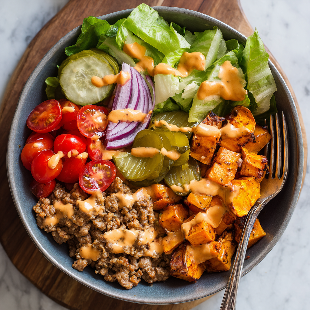 Protein-Packed Burger Bowl