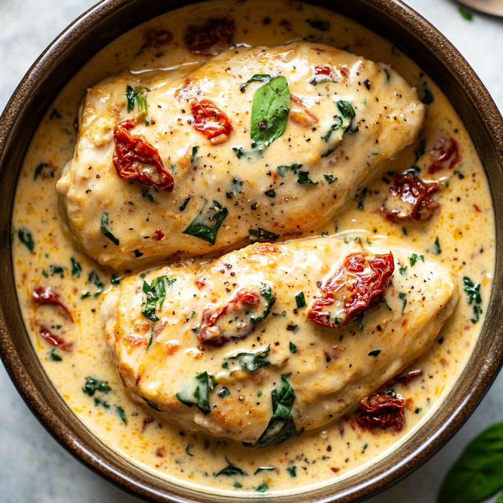 Crockpot Tuscan Chicken