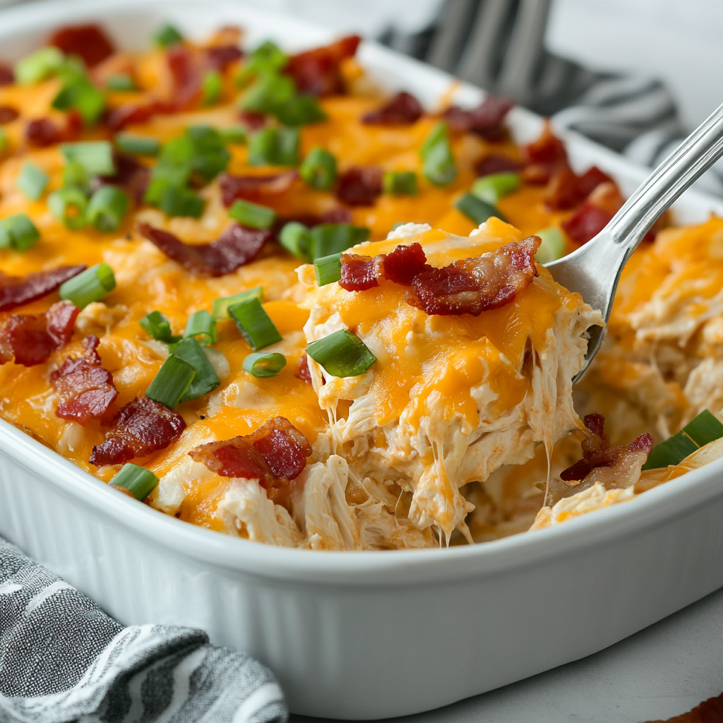 Keto BBQ Chicken Casserole