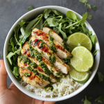 Cilantro Lime Chicken Bowl with Pesto