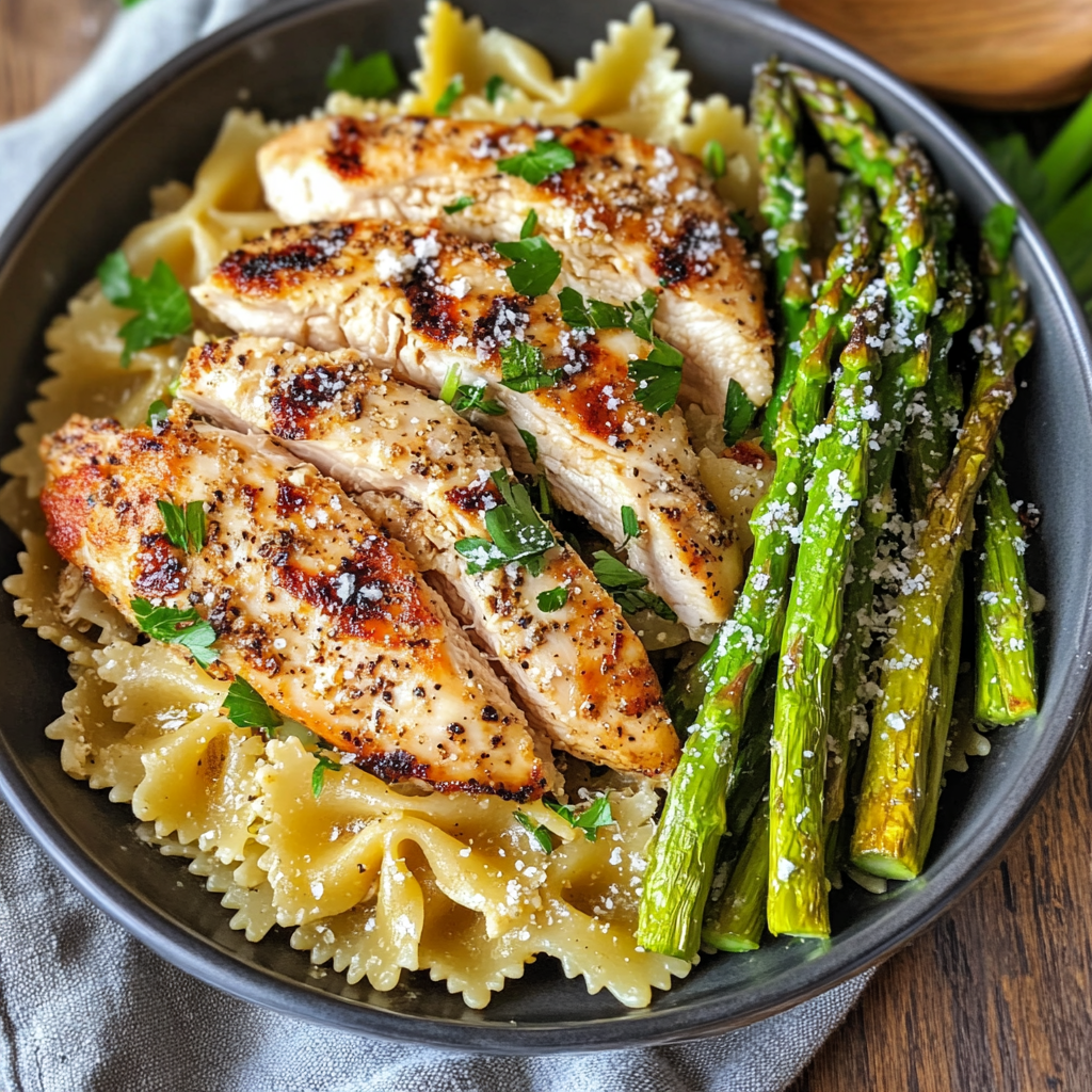 Grilled Chicken Bowtie Pasta Bowl