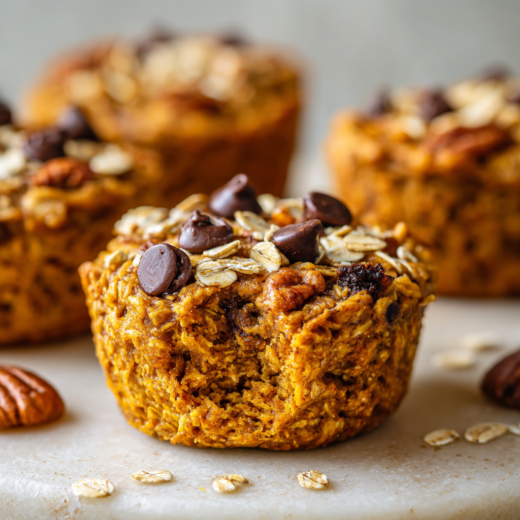 Baked Pumpkin Oatmeal Cups (Muffins)
