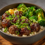 Teriyaki Beef Meatball Bowls Meal Prep