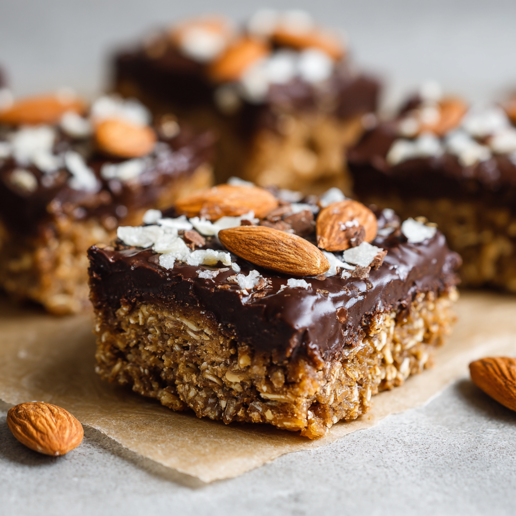 Oatmeal Date Almond Butter Bars