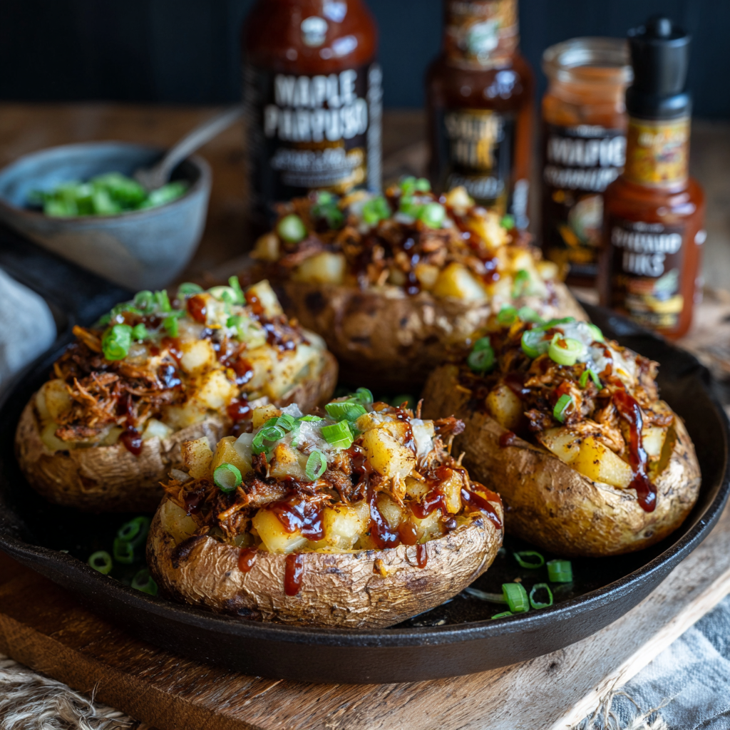Maple Sriracha Baked Potatoes