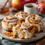 Apple Cinnamon Rolls with Maple Cream Cheese Frosting