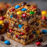 Chocolate M&M Granola Bars
