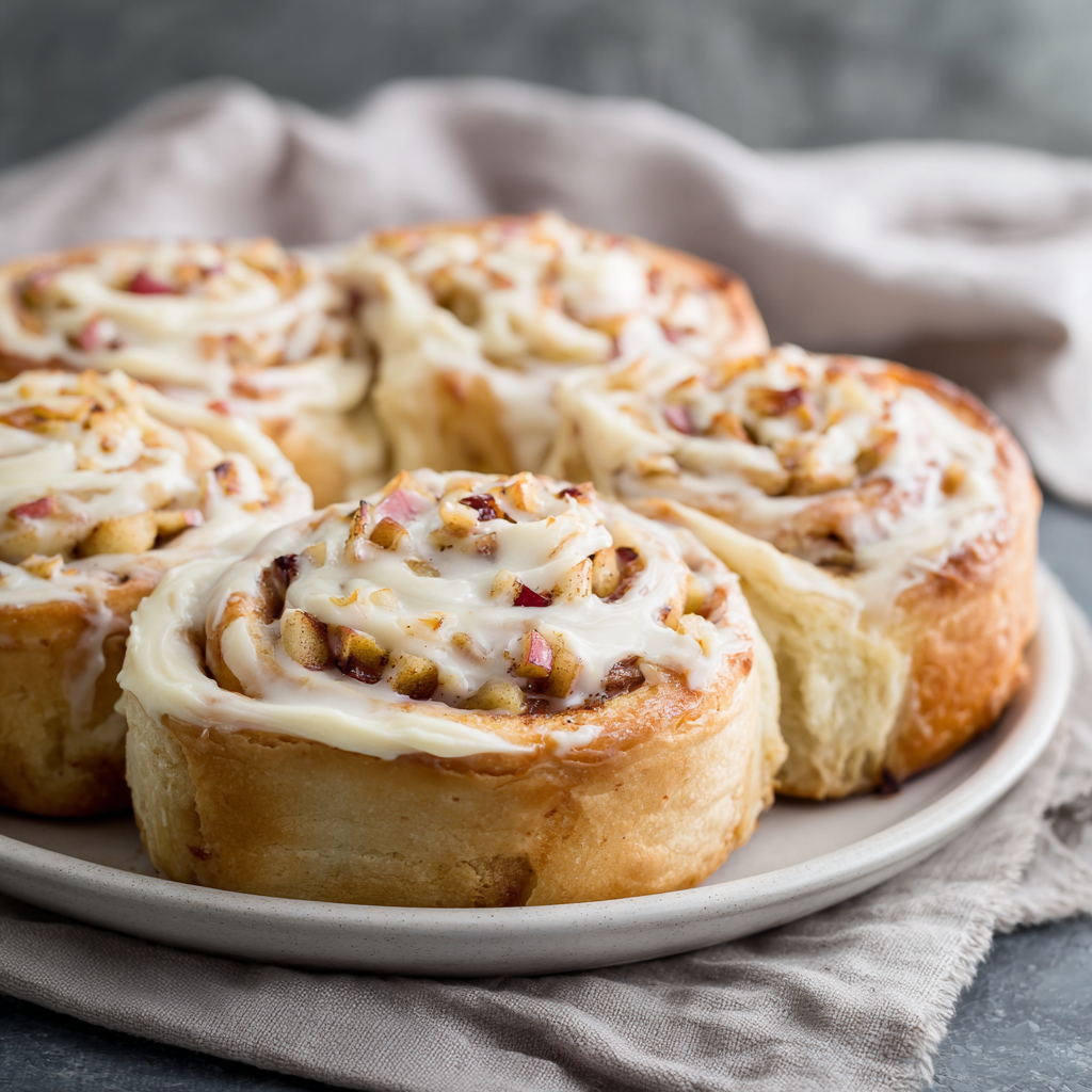 Apple Cinnamon Rolls with Cinnamon Cream Cheese Frosting