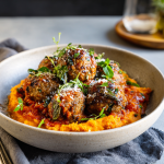 Italian Meatballs with Japanese Sweet Potato