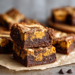 Pumpkin Cheesecake Swirled Brownies