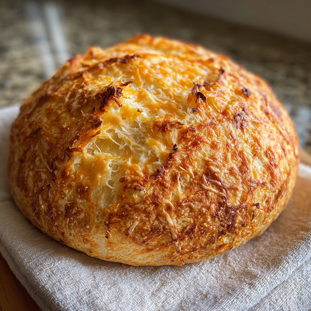 No-Knead Cheese Bread