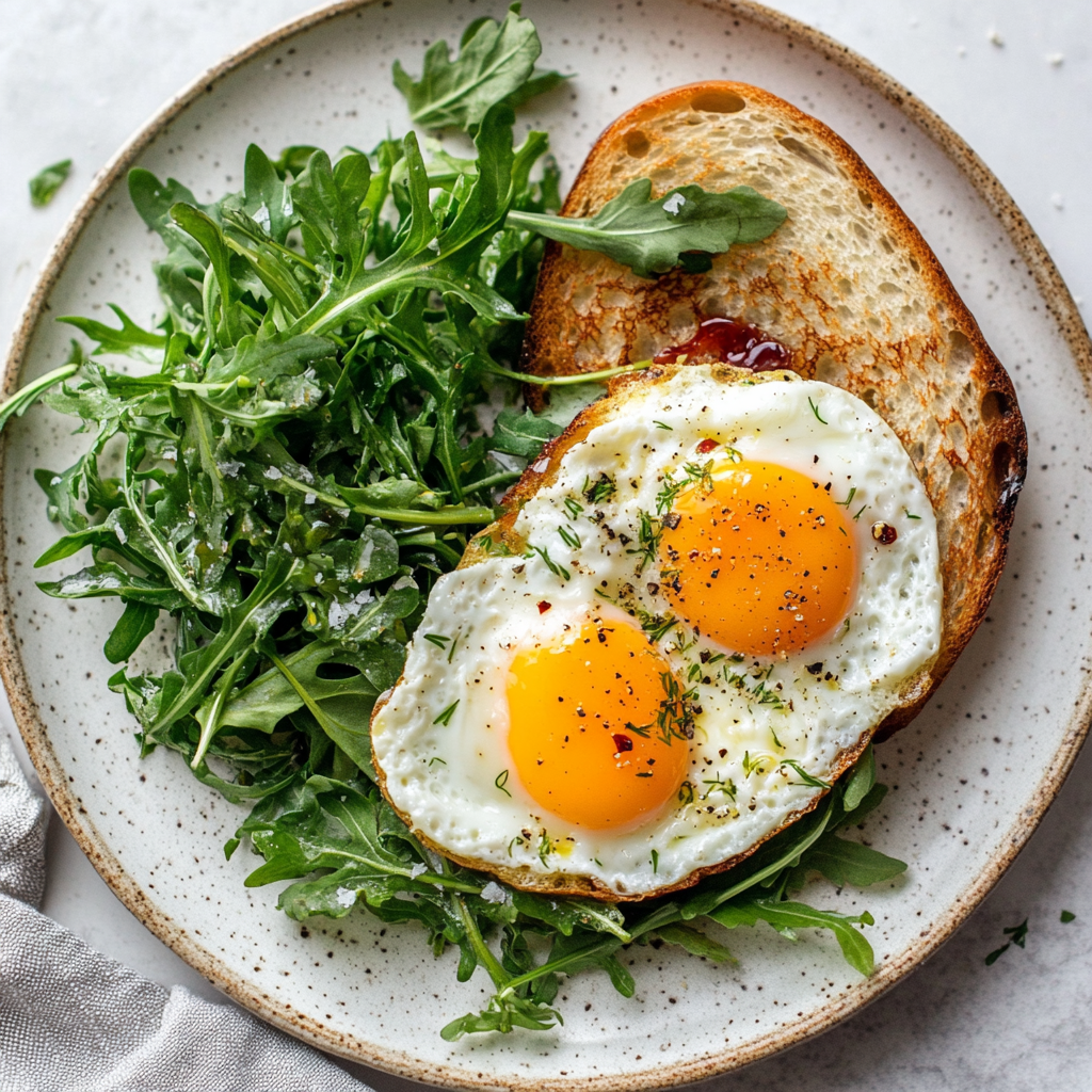 Savory Arugula & Egg Breakfast Plate