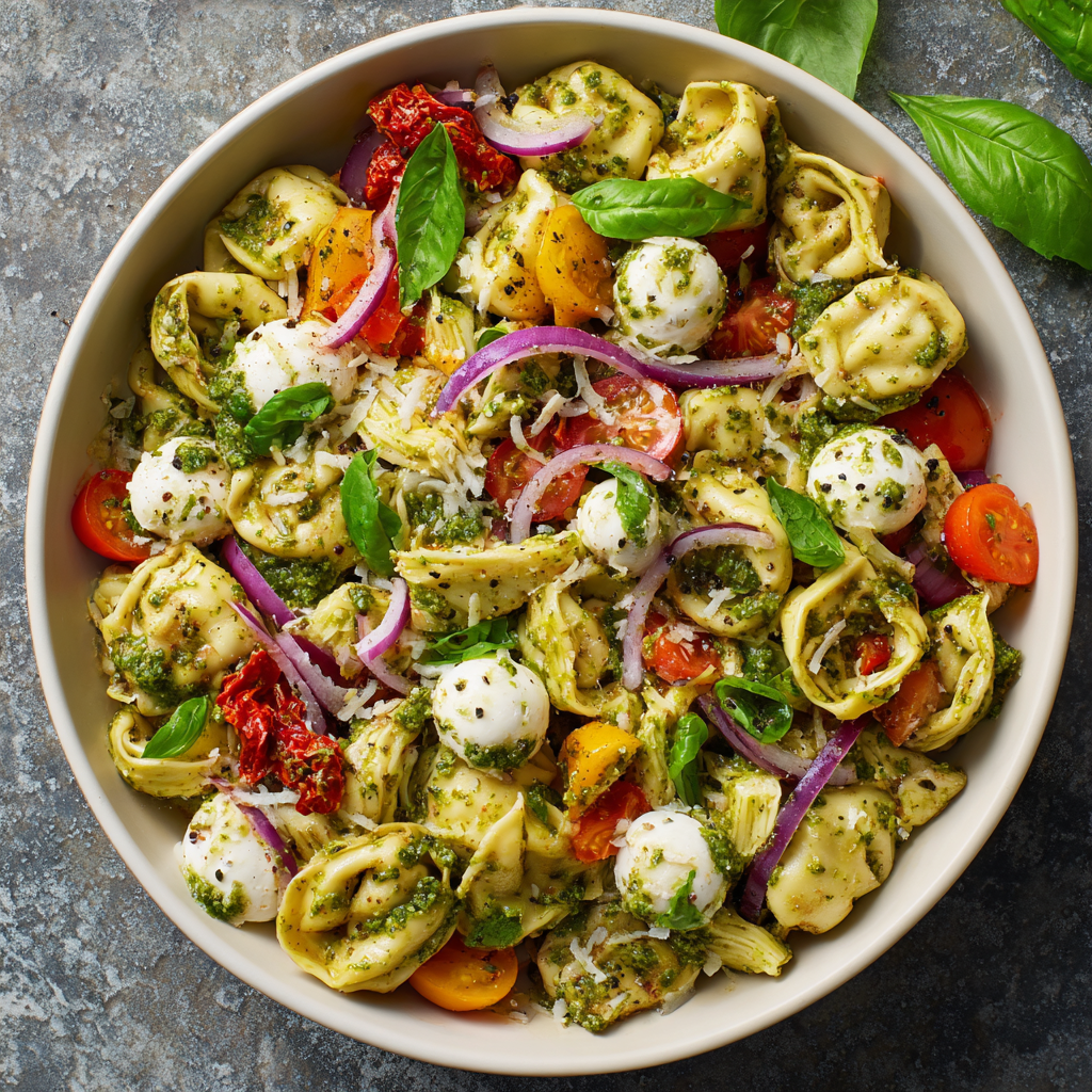Pesto Tortellini Pasta Salad