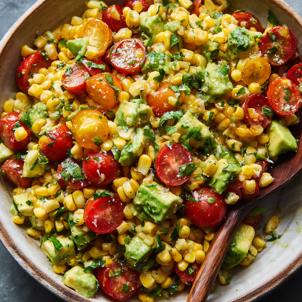 Avocado Corn Salsa with Cilantro (No Black Beans)