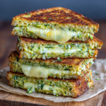 Garlic Butter Zucchini Grilled Cheese