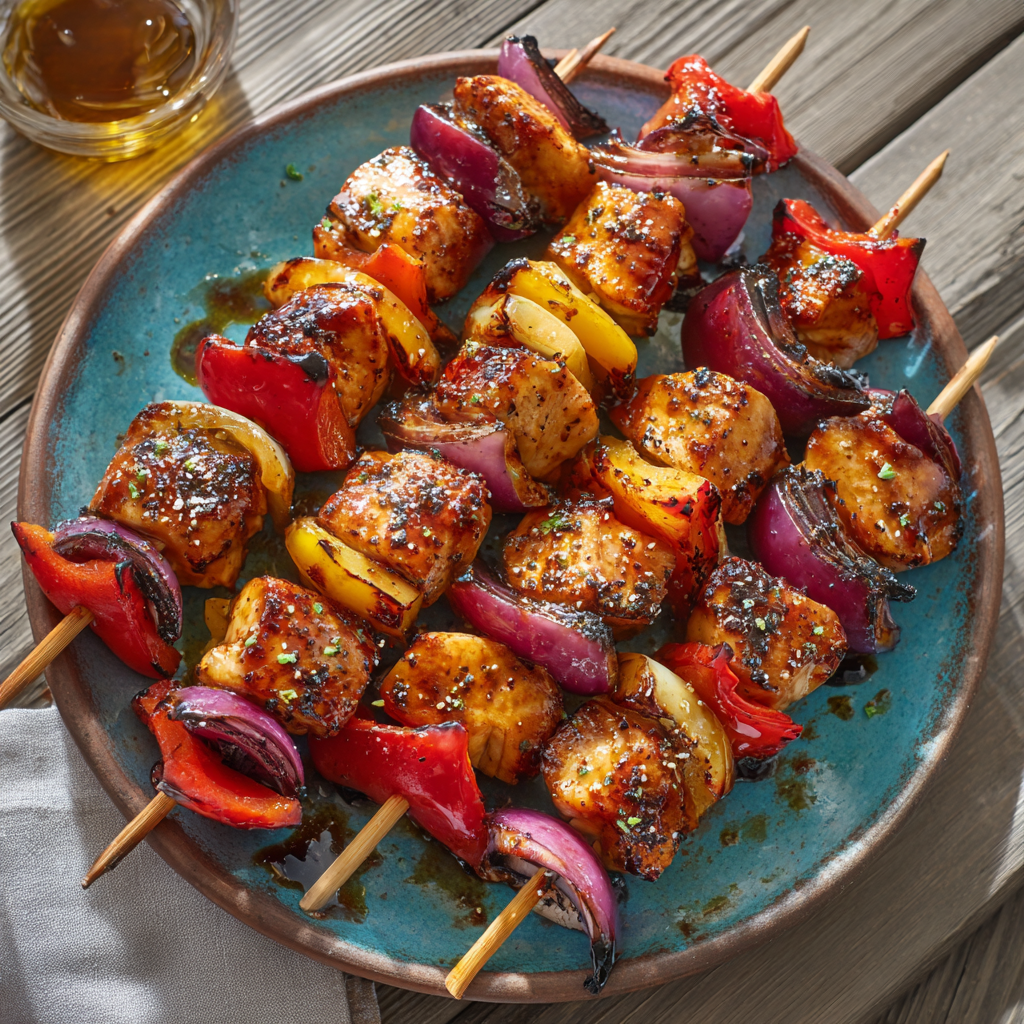 Yummy Honey Chicken Kabobs