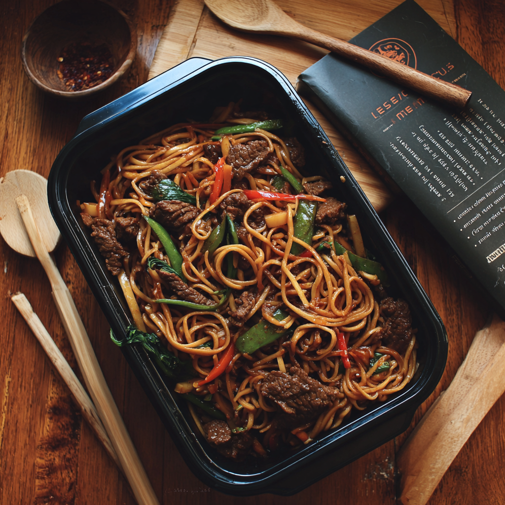 Easy Beef Lo Mein Meal Prep