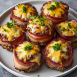 Bacon-Wrapped Beef Meatloaf Minis