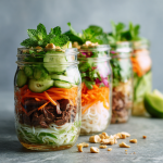 Vietnamese Beef Noodle Salad Jars