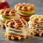 Wafflewich Wonders: Turkey, Apple & Cheddar Mini Stacks