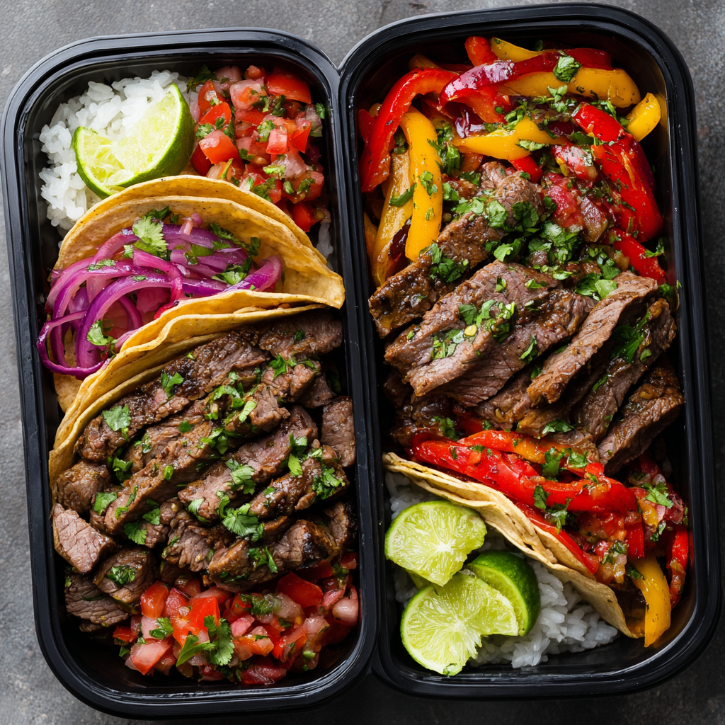 Zesty Lime Beef Fajita Bento Boxes