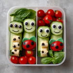 Critter Lunchbox: Cucumber Snakes & Cheese Ladybugs