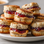 Frosting-Free Cupcake Sandwiches: PB & J Banana Muffin Sliders