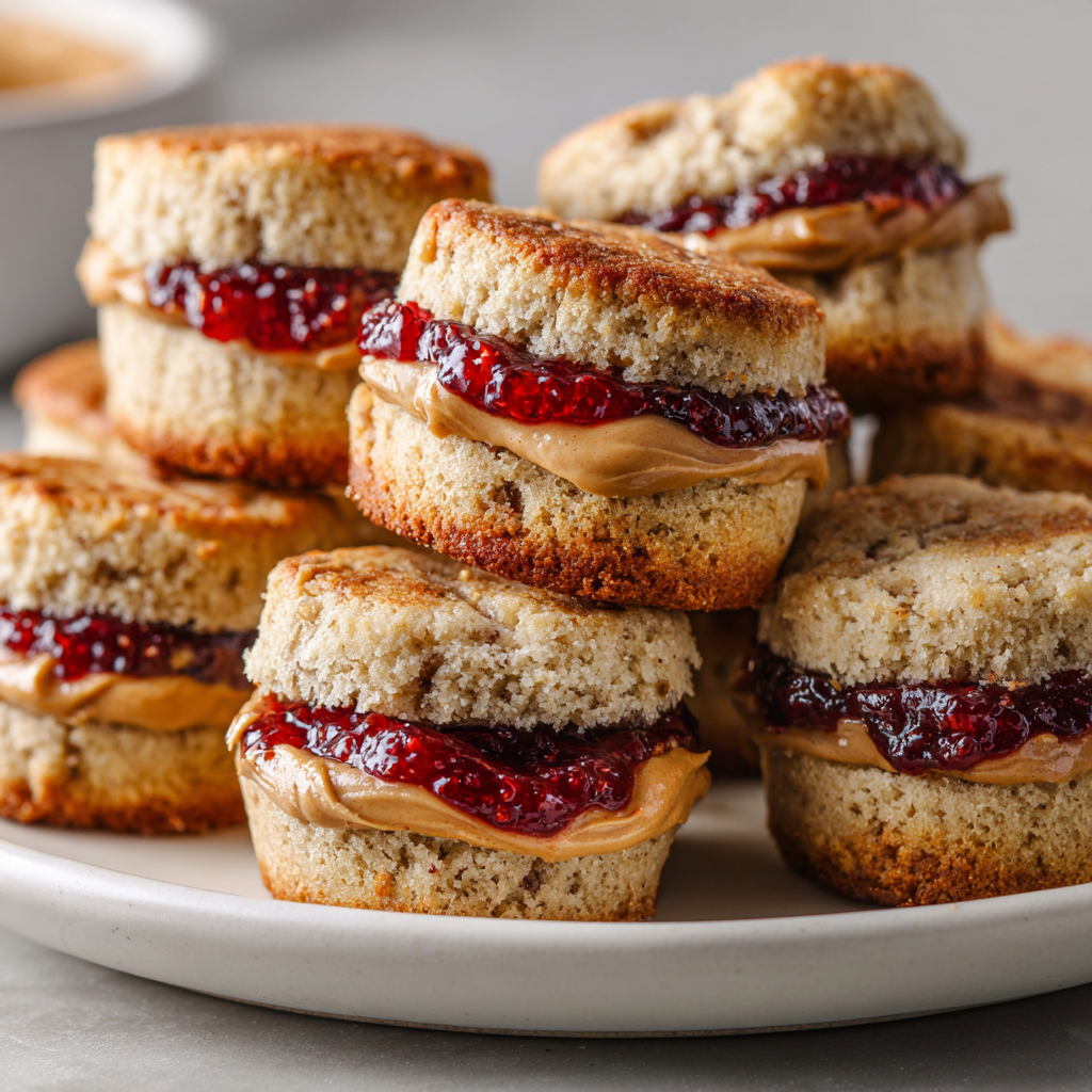 Frosting-Free Cupcake Sandwiches: PB & J Banana Muffin Sliders