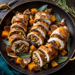 Stuffed Turkey Tenderloins with Butternut Squash