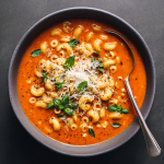 Manchego Tomato Broth Pasta Soup