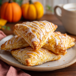 Pumpkin Puff Pastry Turnovers with Vanilla Glaze
