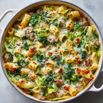 Creamy Sausage and Escarole Baked Pasta